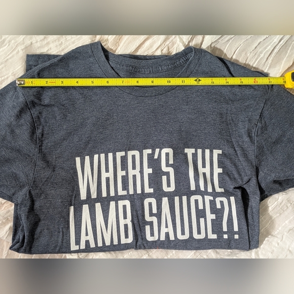 🔥Hell's Kitchen🔥 'Where's the Lamb Sauce?!' T-Shirt, Heather Blue - Picture 4 of 5